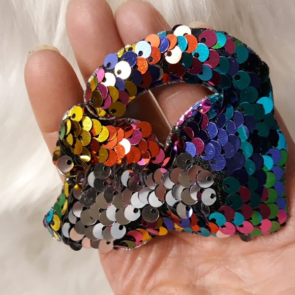 New Adorable Set of 5 Sequin Kitty Cat Keychain Purse charms 🐱🐈 - Picture 13 of 15